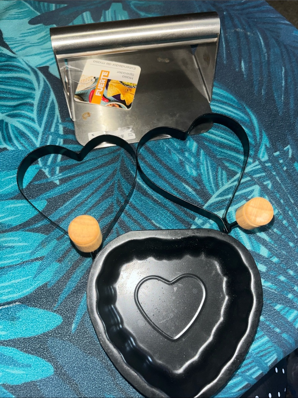 Black Heart-Shaped Dish and Holders -